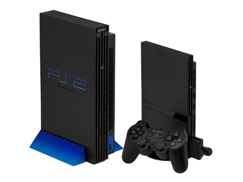 modelos de playstation 2 antigo e novo